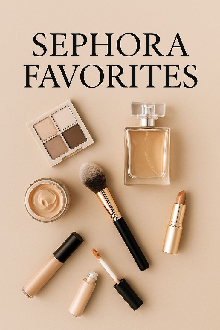 Beauty products flatlay